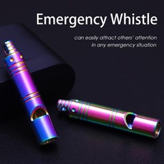 Whistle Emergency,Titanium Whistle Necklace Keychain Loud up to 120db,Emergen…