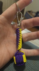 275 Paracord Dice Core Decorative Monkey’s Fist 4-1/2 Inches Long, Key Fob/Chain