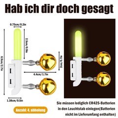 Glow Sticks Fishing | 4 Pack Fishing Alarm Bells | Night Light Glow Sticks Fishing…
