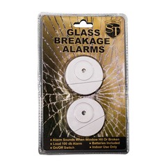 Glass Break Alarm 100dB 2 pack