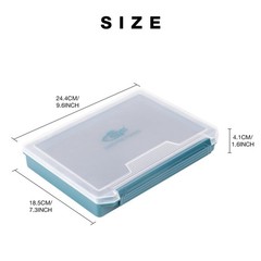 SF 2Packs Fishing Tackle Box Tray 3600 9.6″L x 7.3″W x 3.2″H, Peacock Blue