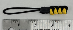 Paracord ~ Black/Yellow ~ Zipper Pull/Knife Lanyard/Key Fob/Tool Keeper ~ 7