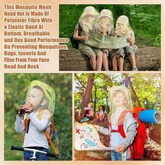 Mosquito Head Net 4 Pack Lightweight Nylon Bug Protection Outdoor Activities New