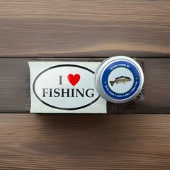 20 Piece EMERGENCY FISHING KIT 2.5” Tin w/ I ❤️fishing Oval Decal