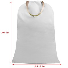 Sanlykate Large Canvas Cotton Laundry Bag with Drawstring & Handles, Heavy Duty