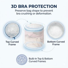 6 Pack Mesh Laundry Bags for Delicates with Auto-Lock Zipper, Durable blue