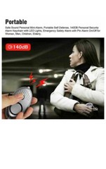 2Pack Safe Sound Personal Alarm Keychain With LED Light, 140DB Emergency