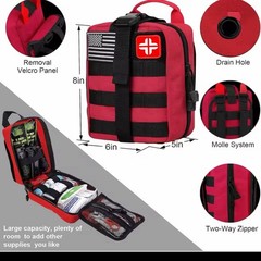142-Piece Survival & First Aid Kit Outdoor Emergency Gear for Men Camping