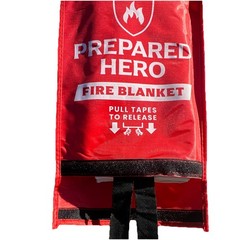 Prepared Hero Fire Blanket 39×39 Emergency Fiberglass Fire Suppression New