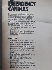 Coghlan’s Emergency Candles 2-Pack Metal Holder Burns 8-10 Hours Survival (LBHT)