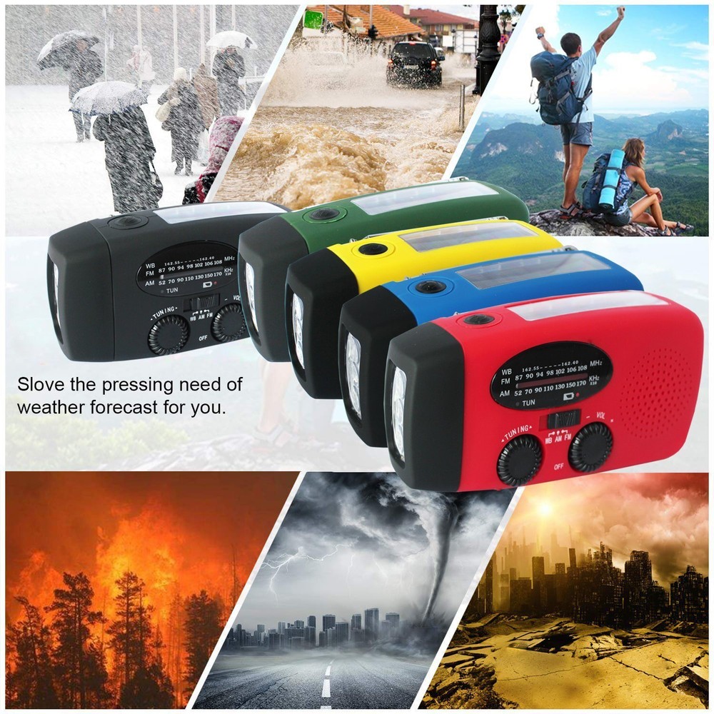 Storm Safe Emergency AM/FM/NOAA Weather Band Radio With Solar Flash Light