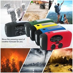 Storm Safe Emergency AM/FM/NOAA Weather Band Radio With Solar Flash Light