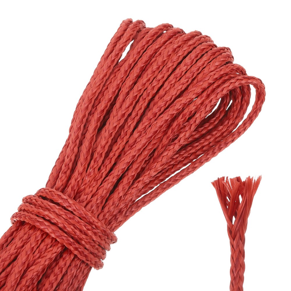 Red 1000lb 3mm Diameter 50Ft Fishing Line Wind Chime String Kite Line