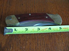 rmk99 Schrade Uncle Henry 8.7″ Folding Knife LB7 USA Wood/Brass Handle VG st135