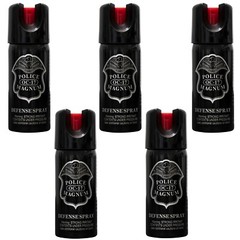 5 Police Magnum pepper spray 2 ounce Stream Twist Lock Safety Defense Protection