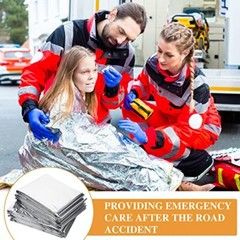 Emergency Blanket Bulk Mylar Survival Thermal Blankets Pack Silver Foil