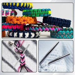 6PCS Paracord Needle Tool Set Lacing Stitching For Leather Rope Bracelets