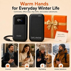 Rechargeable Hand Warmers 2 Pack, Electric Pocket 2Pack, Matte Black