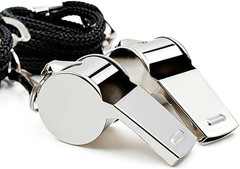Whistle,2 Pack Stainless Steel Sports Whistle with Lanyard for Coaches