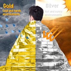 Rescue Blanket, Rescue Blankets, Emergency Blanket, Rescue Foil 210×140 cm, 4 Pieces Er…