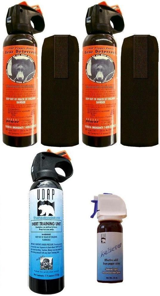 UDAP Pepper Power Bear Spray Repellant Kit w/ Holsters