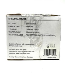 Kawler Electric Charcoal Starter – Rapid Fire Grill Lighter w/ Battery, Super He