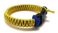 Paracord Bracelet 550 Ultra Blue/Yellow Micro Cord U.S. Seller – Handmade