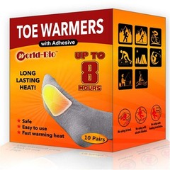 WORLD-BIO Toe Warmers with Adheasive – Long Lasting Safe 7 x 9.5 cm, white