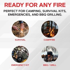 Fire Plug Titan – Survival Fire Starting Tinder, Fire Plugs XL, Best 1 Stick