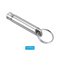 5pcs Emergency Whistles, Safety Outdoor Survival Whistle for Camping, Silver