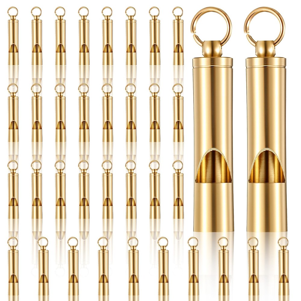 36 PCS Brass Safety Whistle, Emergency Whistle for Adults, Waterproof Surviva…