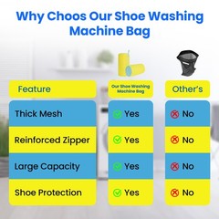 Shoe Washing Machine Bag Laundry for Washer and Dryer 2 Pack, Yellow