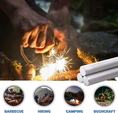 10-Pack 99% Pure Magnesium Fire Starter Rods (3.5X0.63 Inch) Camping Survival