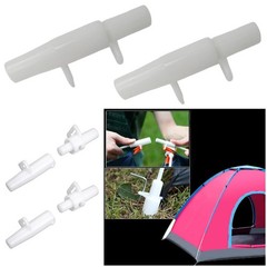 SquEqu 4 Set Pop-up Camping Tent Pole Joint Fittings 2.83 inches, White