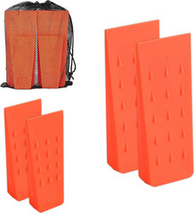 4-Pack Orange Spiked Logging Wedges, ABS Plastic (5.5″ & 8″) | Tree-Cutting Wedg