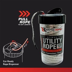 White Flat Tactical Paracord 120ft – Heavy Duty Rope