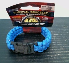 Secure Line NPCB550BLL Survival Bracelet, Large Blue, FREE SHIP