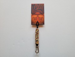 FSC Clippie Knife Lanyard 550 Paracord Yellow, Red, White & Blue UV Reactive