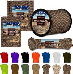 Type III Paracord 550 Paracord Rope Parachute Cord, 50′ Camo for Survival Rope,