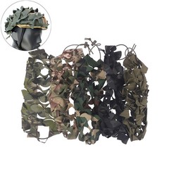 Camo Net Airsoft Helmet Cover Nylon Drawstring Helmet Scrim Hunting Accessory