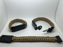 x3 Camouflage Survival Bracelet Multifunctional with Whistle and Knife Camping