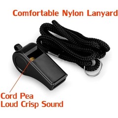 Plastic Sports Whistle 3 Pack with Lanyard Loud Crisp Sound for Coaches Referees