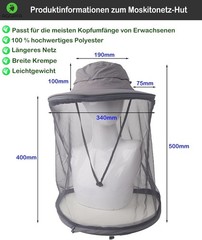 UPF 50+ Mosquito Head Net Hat – Versatile Protection for Gardeners & Adventurers
