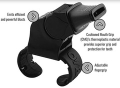 Sonik Blast CMG Fingergrip Pealess Whistle – Black