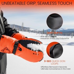 Surgoal Heated Gloves For Men 7.4V Heated Mittens For Women Rechargeable Pu