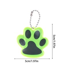 10Pcs Paw Reflective Keychain Night Safety Double-sided Reflective Bag Pendant
