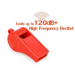 Red Emergency Whistles with Lanyard, Loud Crisp Sound Plastic Whistles Bulk I…