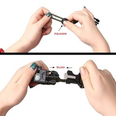 2 Pcs Survival Paracord Bracelet Flint Fire Starter Scraper Compass for Camping