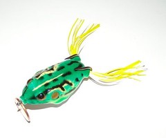 Soft Topwater Dark Green Life-Like Frog Fishing Lure Bait Tackle 4 Big Fish NEW