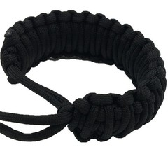 Outdoor Survival Camera Umbrella Rope Bracelet Handmade Black Paracord Rope